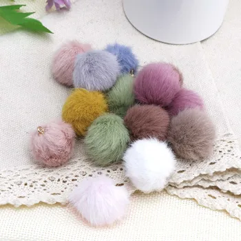 

12Colors 20pcs DIY Pompon 2cm Artificial Mink Pompoms Furballs for Sewing On knitted keychain scarf shoes Hats DIY Jewelry Acces