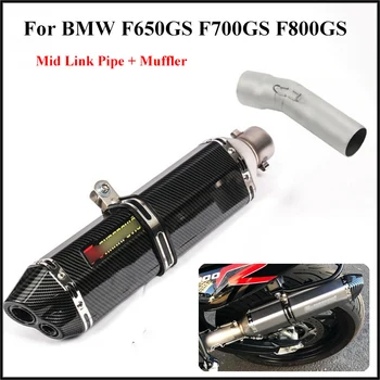 

Slip On For BMW F800GS F700GS F650GS Motorcycle Mid Connect Link Tube & Silencer Muffler Pipe Left Side Exhasut System Modified