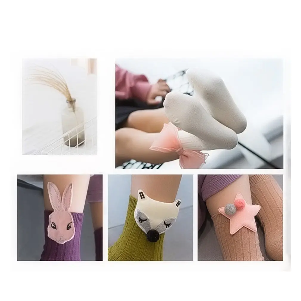 Cartoon Doll Socks Children girls boys animals cotton sports old school white socks skating children baby warm socks Gift Random