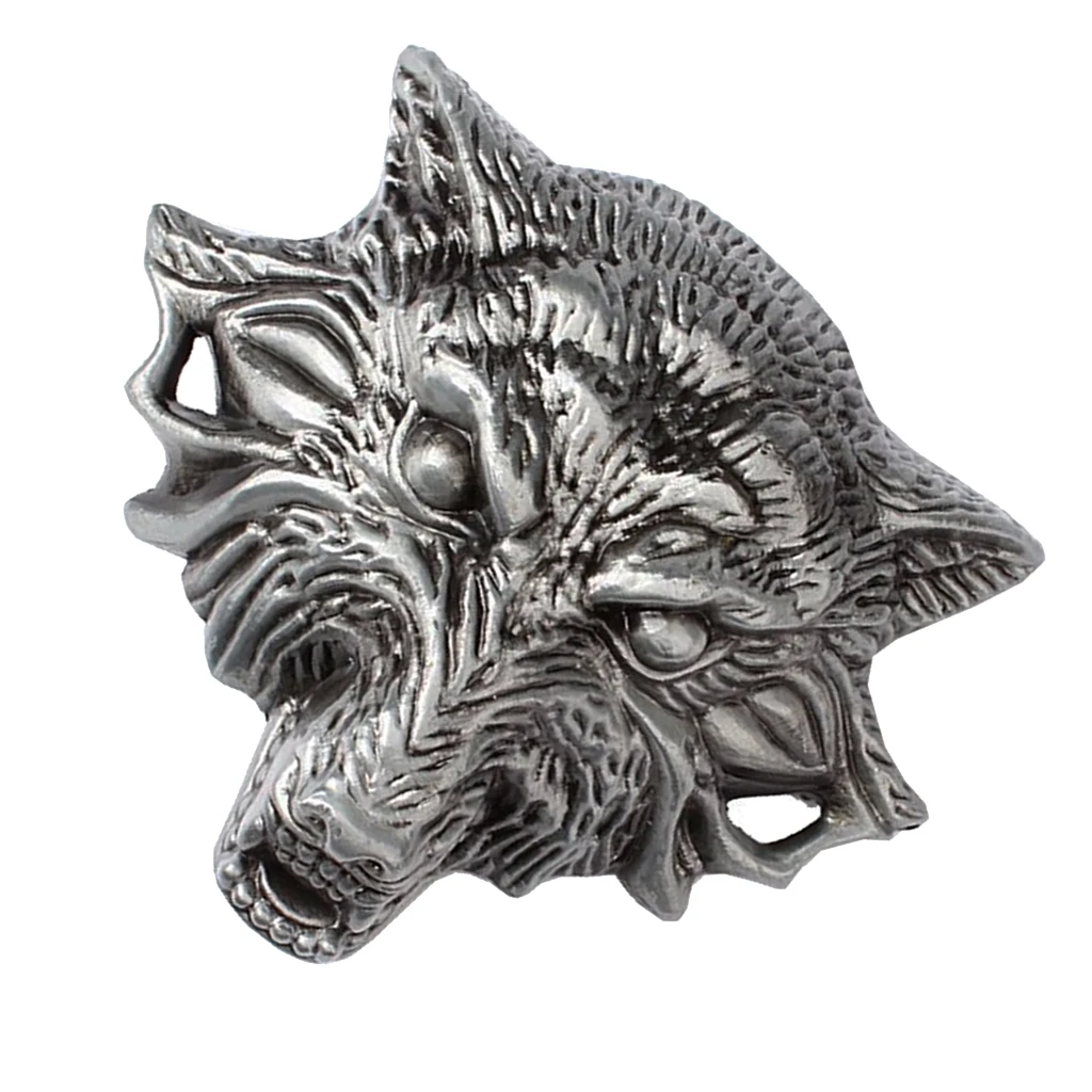Cool Fashion Western Cowboy Rodeo 3D Wolf Head Belt Buckle For Men Boys Fashion Jeans Accessories for belt