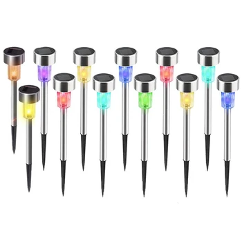 

Botique-12 Solar Lights Outdoor Garden Pathway Lights Waterproof Landscape Lights for Outdoor / Road / Garden (Color Light)