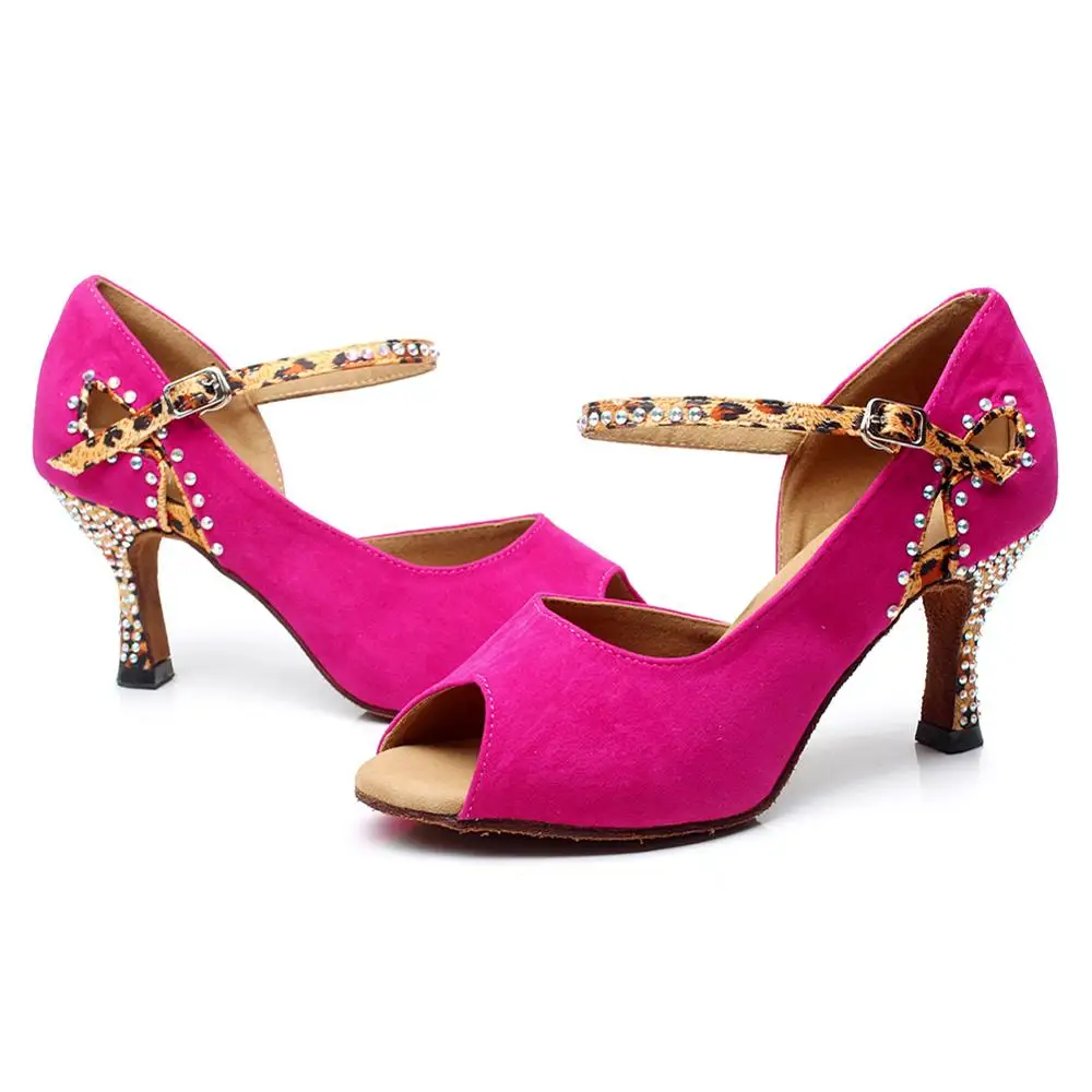 Женские замшевые туфли для бальных танцев сандалии латинских сальса
