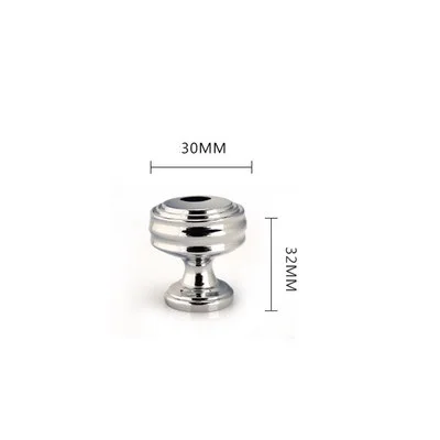 Chrome Knob 2 шт./лот Американский Европейский цинк мебель шкаф потяните дверь для ящика шкафа Ручка хром матовый никель - Цвет: Chrome Knob