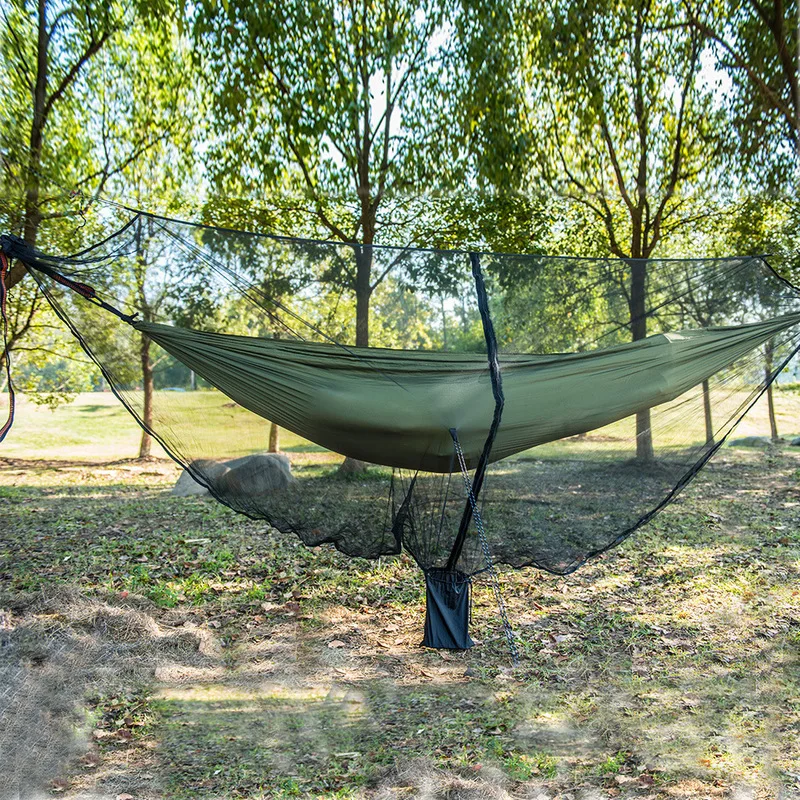 

360-Degree All-directional Hammock Outdoor Anti-mosquito Net Cover Ultra-Light Portable Hammock Mosquito Net 330X150 to Send Sta