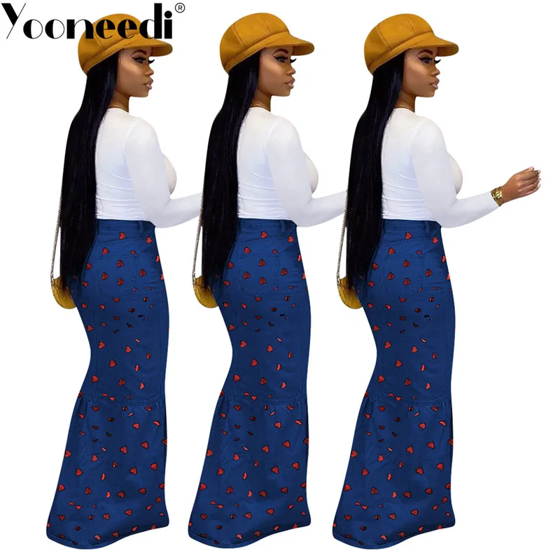 Yooneedi, осенний дизайн, высокая уличная Женская юбка, цветная, одноцветная, на пуговицах, масло летит, женские макси юбки YD8148
