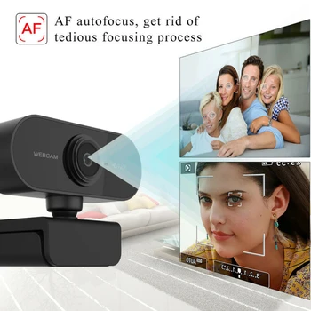 

Full HD 720P Auto Focus Webcam USB With Mic Computer Camera Flexible Rotatable For Laptops Desktop Online Education Net Meeting
