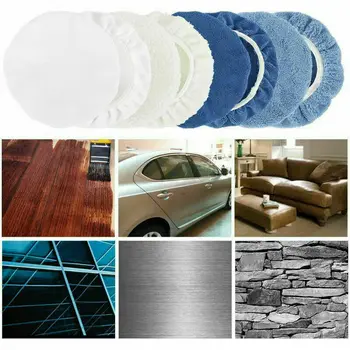 

8pcs Polisher 9-10Inch Car Microfiber Bonnets Wax Wash Buffer Brand New