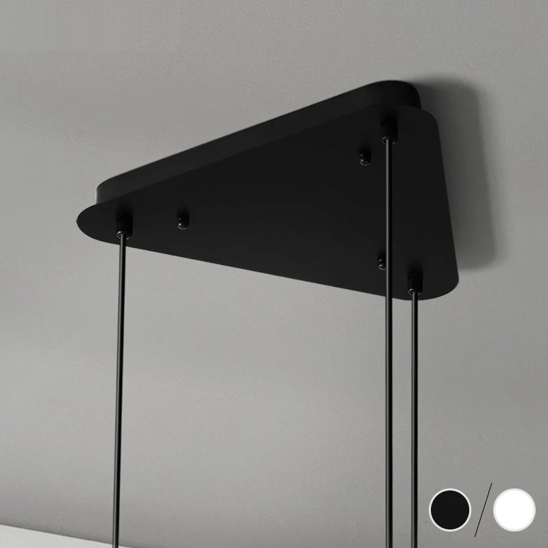 

LukLoy Iron Ceiling Plate Black White Pendant Triangle Ceiling Plate Ceiling Plate for Multi-head Chandelier Customizable Size