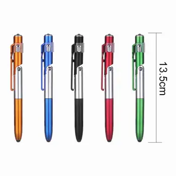 

Multi-function 4 in 1 Pen Ballpoint Pen Folding led Light Mobile Phone Stand Holder Screen Stylus Touch Pen For School Office