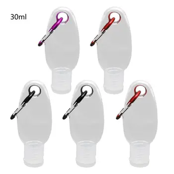 

5Pcs 30ml 60ml Reusable Portable Mini Size Empty Spray Bottle Hand Sanitizer Travel Small Holder Hook Keychain Carrier