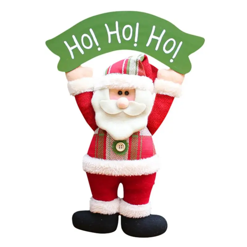 Рождественские куклы выдвижной Санта Клаус Снеговик Лося Игрушки рождественские фигурки Рождественский подарок для ребенка красный орнамент с рождественской елкой большой размер - Цвет: 27x5x38cm