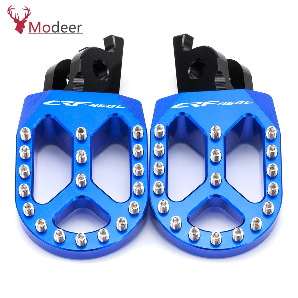 Motorcycle Foot Pegs Rests Pedals Footpegs For HONDA CRF250X 2004-2017 CRF450X 2005-2018 CRF250L CRF250M 2012-2019 CRF450L 2019 (7)