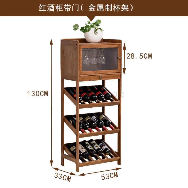 Wine Rack Rack Wine Rack Solid Wood Bamboo Home Living Room Dining Room Wine Cabinet Modern Simple Small Red Wine Cup Holder - Цвет: Белый