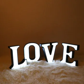 

LED English alphabet night light battery-powered confession props interior decoration wedding party lights bedroom night light