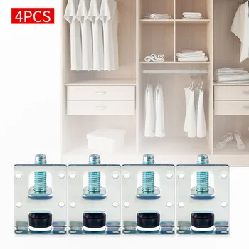 

4pcs Furniture Leg Leveler Strong Load-bearing Adjustable Height Anti Slip Heavy Duty Small Feet For Table Shelf Units Hardware