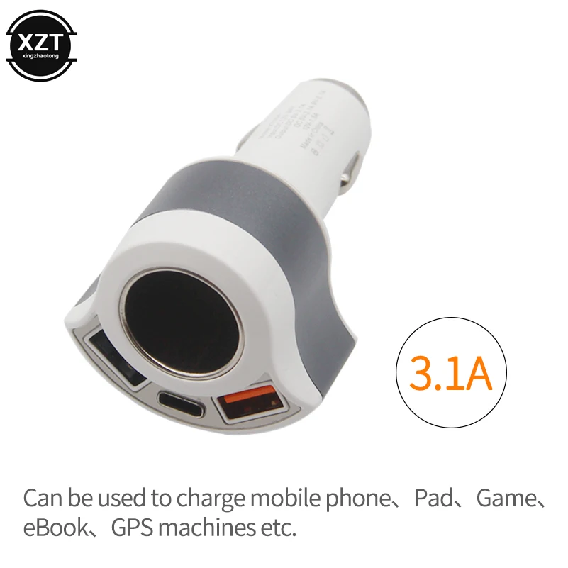 Автомобильное зарядное устройство Dual USB/type-C Разветвитель Прикуривателя быстрое зарядное устройство для Xiaomi автомобильное зарядное устройство для телефона зарядное устройство новейшее