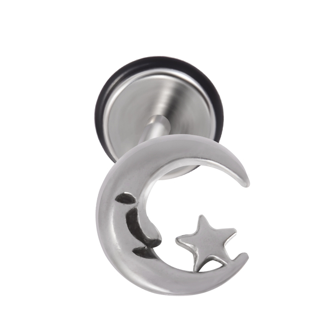 Stainless Steel Punk Ear Studs Tragus Cartilage Piercing Lobe Earring Zircon Man Women Stud Helix Cartilage Piercing Jewelry