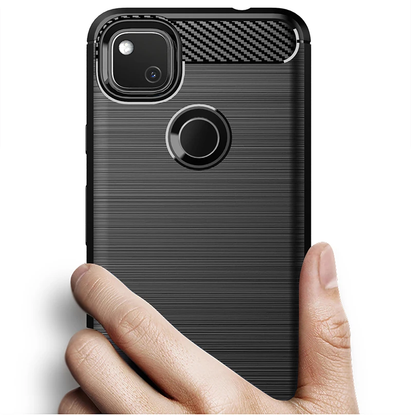 Для Google Pixel 4a 4A 4G 5G углеродного волокна крышка чехол для телефона бампер Полная