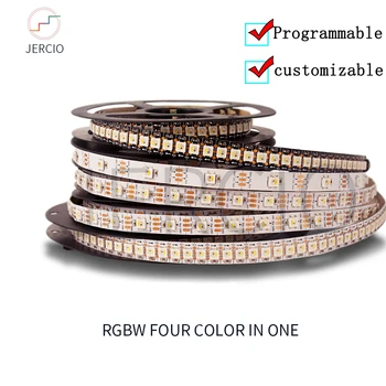 

JERCIO RGBW sk6812 WS2812B SMD 5050ic LED strip light 30/60/144 leds/pixel/m;individual addressable IP30/IP65/IP67/ DC5V made