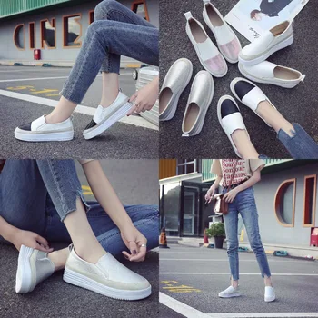 

VIGOR FRESHNESS Autumn Women's Boat Shoes Slip On Casual Flat Ladies Sneakers Flats Shoes Women Spring Loafer Espadrilles WY65