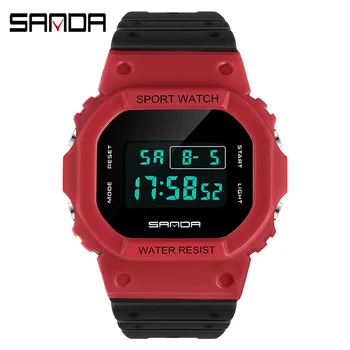 

Hot Sale Women Digital Watches Rectangle Dial Silicone Students Wristwatch Sports Canlendar Waterproof Zegarek Damski Jelly Gift