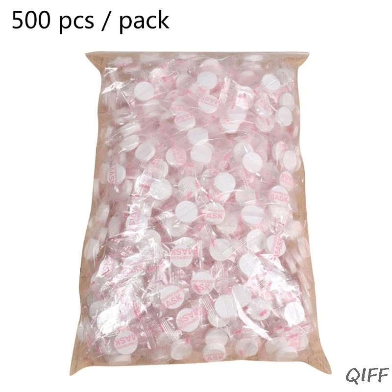 

500Pcs Candy Type DIY Compressed Facial Mask Disposable Capsules Dry Sheet Paper