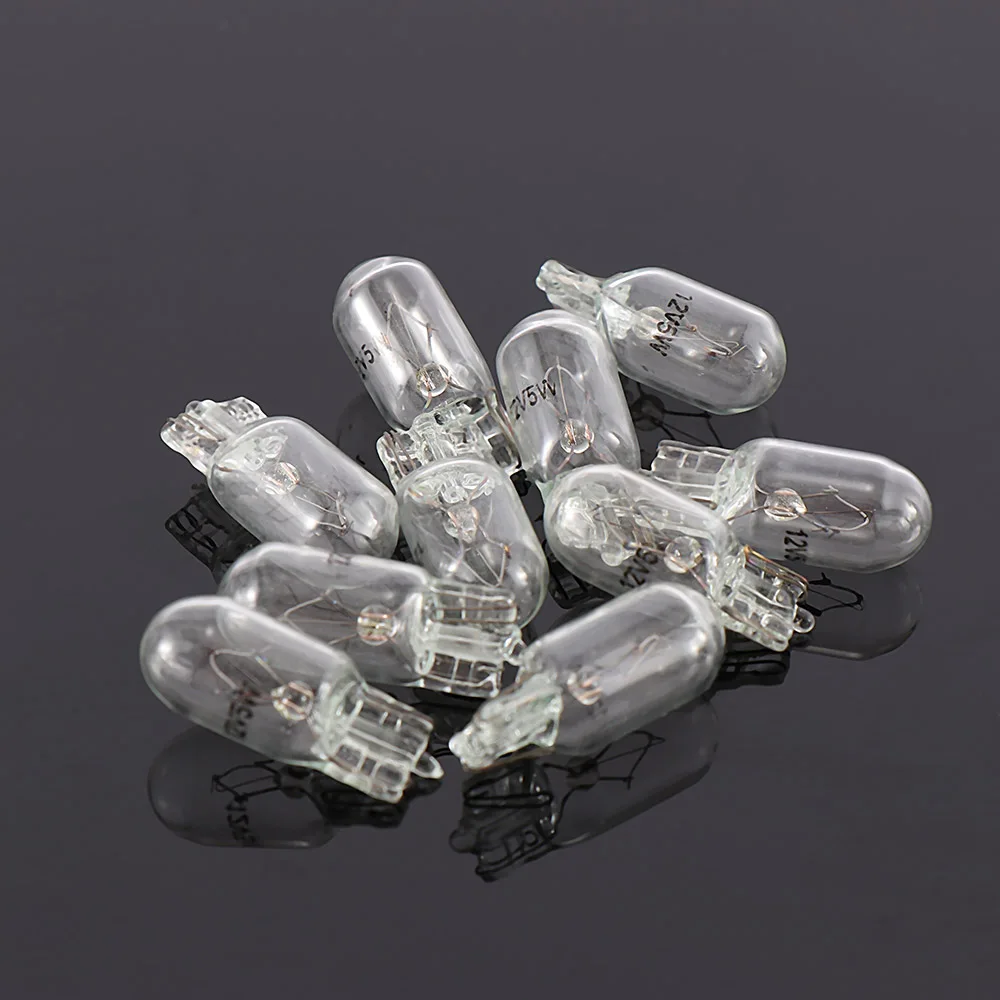 10pcs/set Warm White Car Lights 12V 5W T10 W5W 194 168 Car License Plate Lights Width Lamp Halogen Bulbs Signal Light