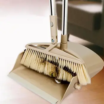 

DishyKooker Household Rotary Windproof Broom Dustpan Suit Comb Shape Dustpan