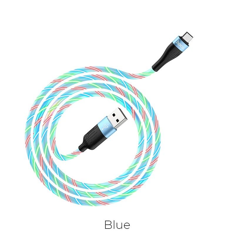 НОСО 2.4A цинковый сплав 90 градусов Micro USB кабель для Samsung Xiaomi Huawei быстрая зарядка Зарядка и Передача Данных Провод для Android телефонов Микро ЮСБ для Самсунга Сяоми Андроид кабель Хоко - Цвет: Blue
