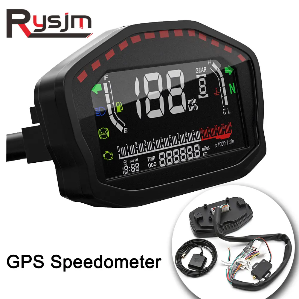 Universal Rpm Motorcycle Meter Gps Speedometer Digital Odometer