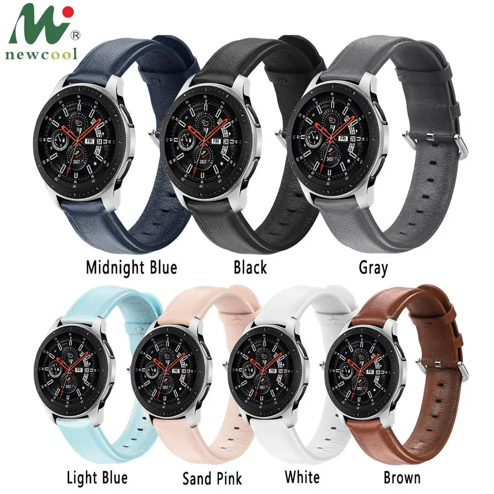 Ремешок из натуральной кожи для Samsung S3 /Moto 2 Watch 2019 дышащий ремешок регулируемый