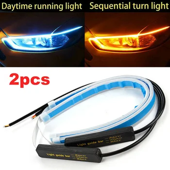 

Universal Turn Signal light Strip Replacement 2pcs Cutable Slim Amber LED