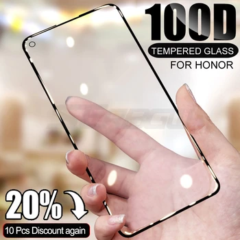 Перейти на Алиэкспресс и купить 100D закаленное стекло для Huawei honor 20 10 Lite 30 30S 20S 20i Защита экрана для Honor 20 Pro V20 V30 Pro защитная пленка