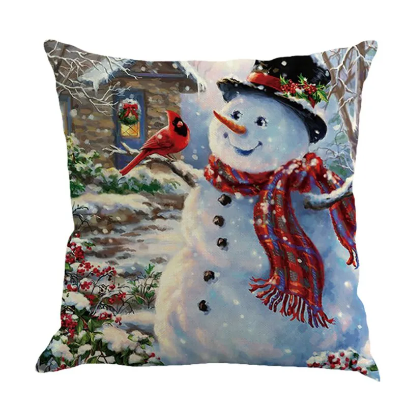 Merry Christmas Pillowcase For Decorative Home Throw Pillow Cover Case Green Trees Gift Pillow Cover Home Hotel Living Room x