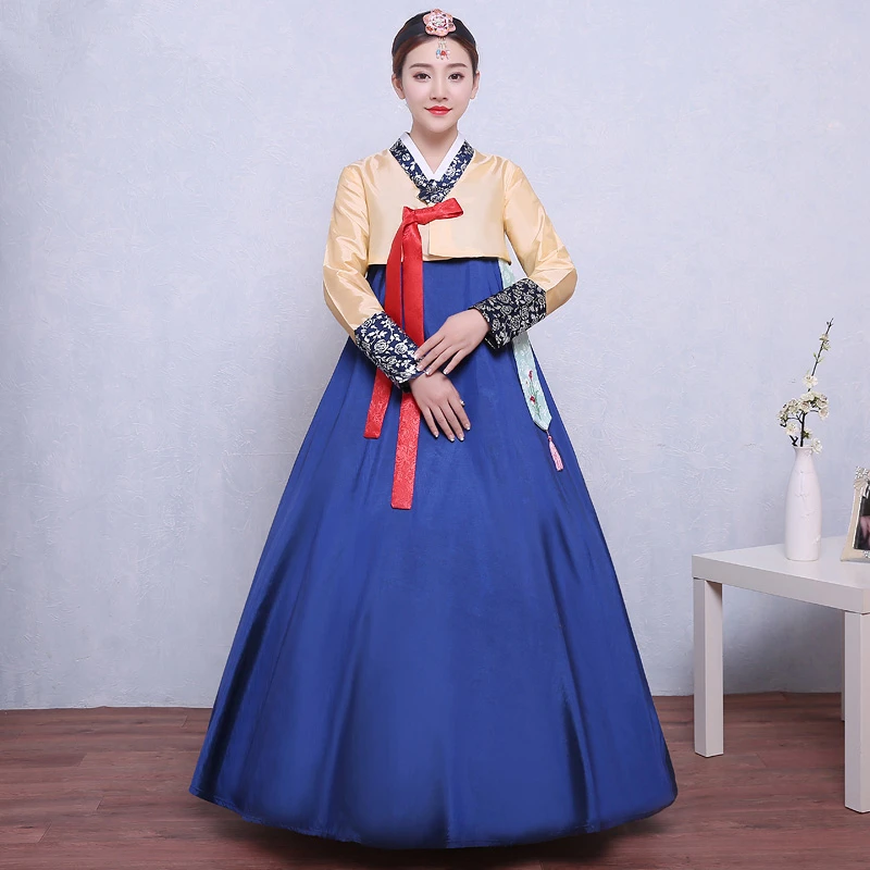 16 видов цветов, женское платье в Корейском стиле, традиционное платье азиатской народности, корейская мода, стильная одежда для взрослых, танцевальная одежда для выступлений - Цвет: Color8