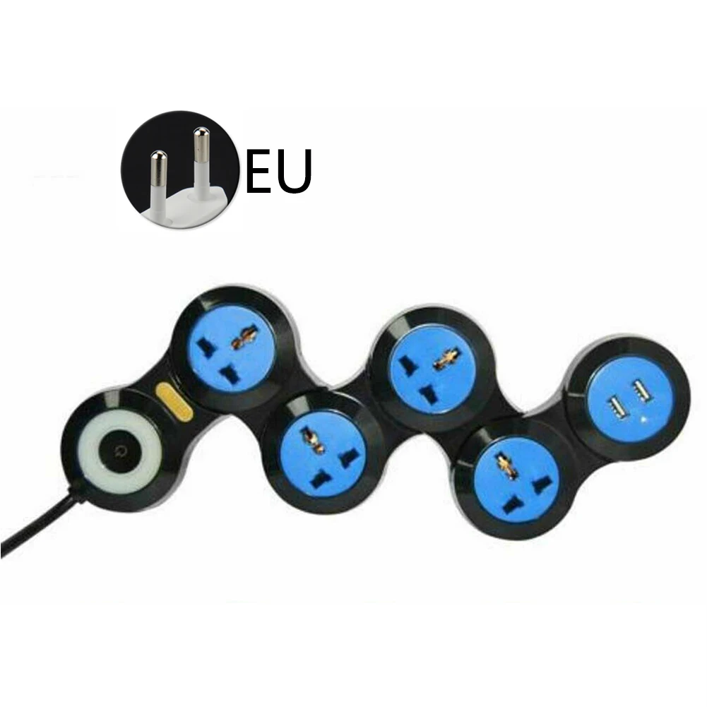 Разъем для дома, практичный, офисный, Вращающийся шарнир, usb, аксессуары для зарядки, огнестойкая розетка, многофункциональная, 5 держателей - Стандартный: EU