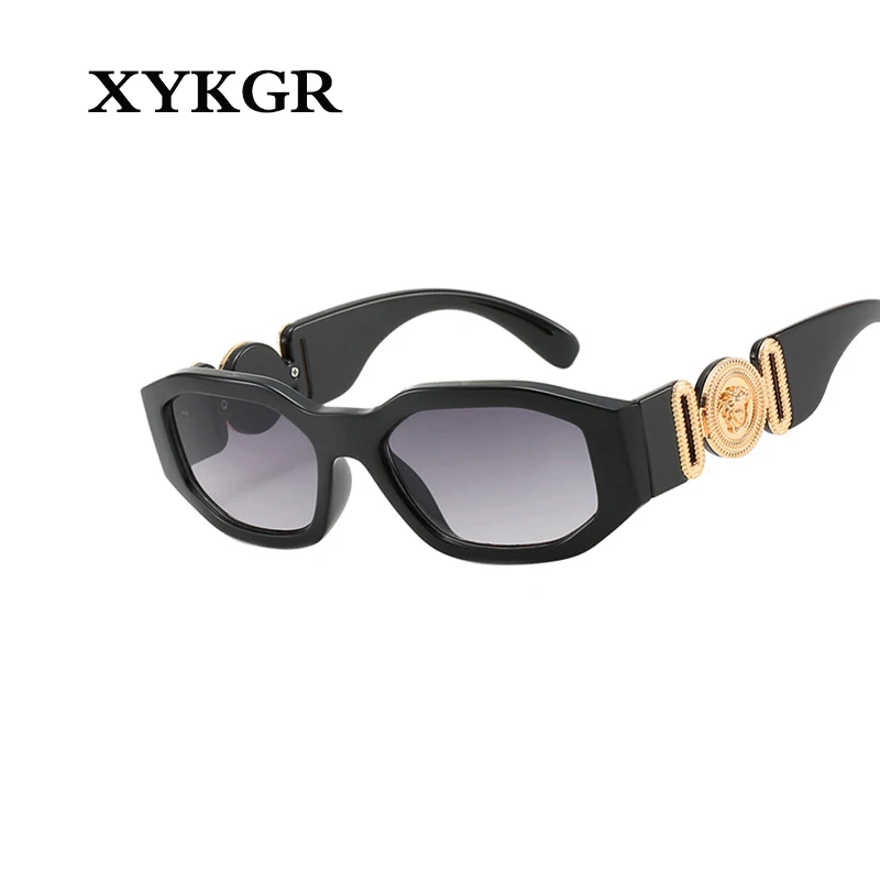 XYKGR, новинка, женские солнцезащитные очки, нестандартная маленькая оправа, мужские Модные хипстерские очки, классические черные солнцезащитные очки, UV400