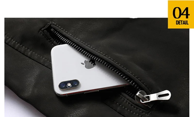 KIOVNO Men Winter Pu Leather Jacket Coats Fleece Lined Motorcycle Embroidery Jackets Outwear For Male Size M-3XL Windbreak (14)