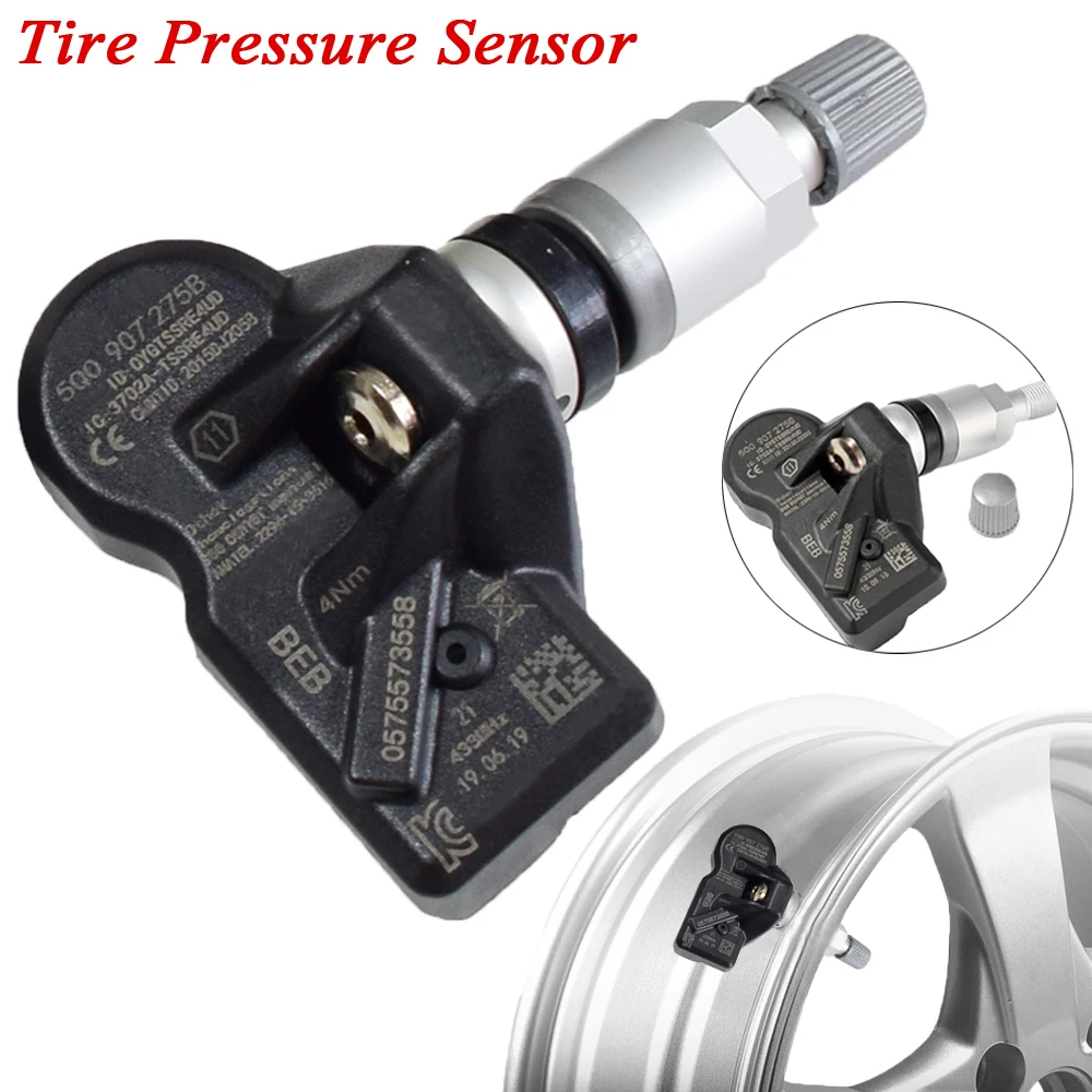 1 шт. датчик давления в шинах 5Q0907275B 5Q0907275 TPMS датчик для Audi A6 Q7 R8 VW Touareg Porsche автомобильные аксессуары