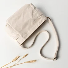 Японская холщовая женская сумка, модная сумка-мессенджер, Студенческая, Инс, маленькая, свежая женская сумка