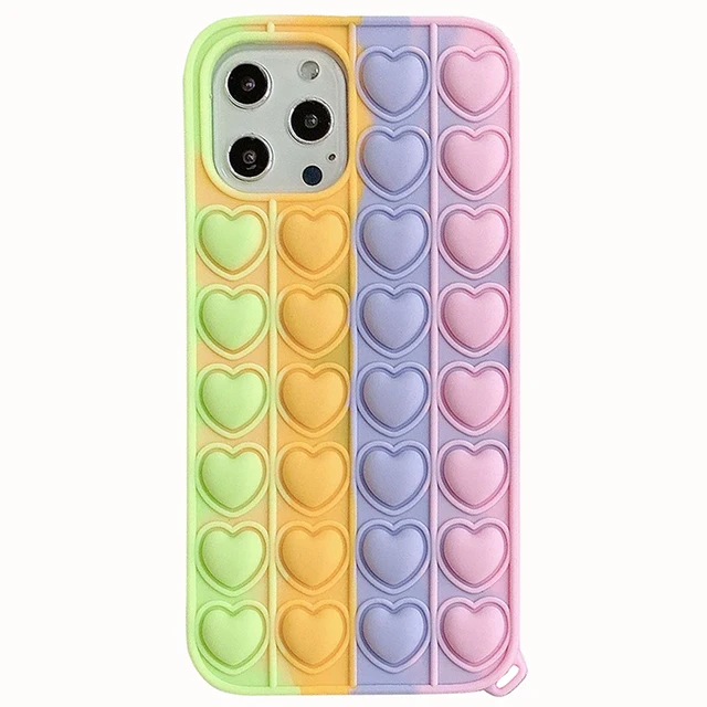 Agrotera Soft Silicone Case Cover for iPhone 7 8 Plus X XS XR 11 Pro Max SE 2020 12 Pop it Fidget Toys Rubber Yellow Duck 13