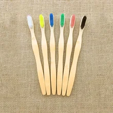 Экологичная бамбуковая зубная щетка деревянная зубная щетка с мягкой щетиной древесный уголь для взрослых уход за полостью рта портативная зубная щетка на заказ с логотипом