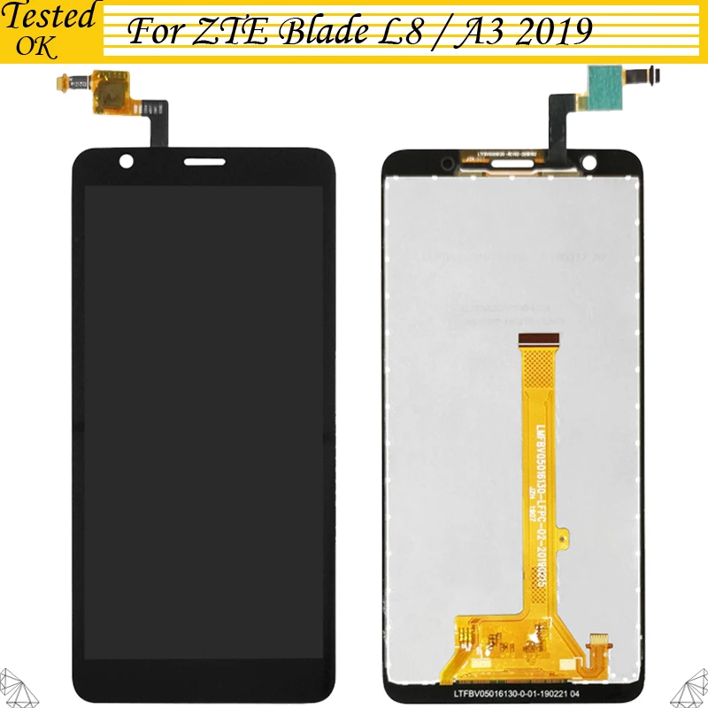

For ZTE Blade L8 / A3 2019 LCD Touch Screen Panel Glass Display Digitizer Panel Glass Assembly Parts 5.0inch For ZTE A3 2019 LCD