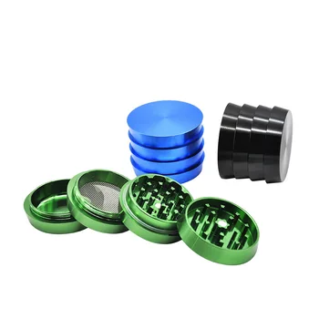 

Towel shape aviation aluminum alloy herbal grinder diameter 50mm 4-layer tobacco grinder spice grinder kitchen grinding tool