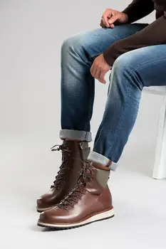 

Pearl Genuine Leather Dark Brown Men Boots 120130000274