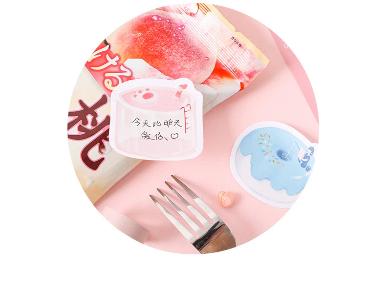 Креативный Kawaii блокнот для заметок, милый студенческий кавайный блокнот, стикеры для заметок, бумажная наклейка, канцелярские принадлежности для офиса, школы, 02147
