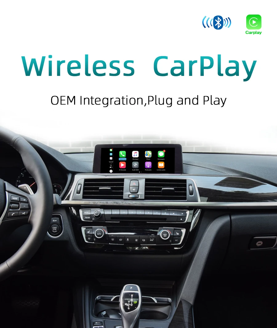 Sinairyu wifi беспроводной Apple Carplay для BMW NBT X5 X6 F15 F16 F25 F26 2013- Поддержка iOS/Android Авто/зеркало Spotify Waze