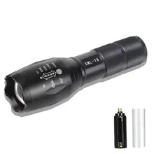 Lampe de poche stroboscopique à LED, autodéfense, armes pour femmes, T6 18650, batterie en alliage d'aluminium, pour Camping en plein air