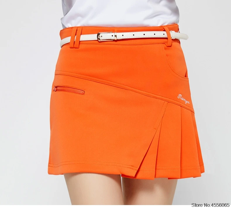 Женская одежда для гольфа; летняя тонкая дышащая Спортивная юбка для похудения; короткая юбка с подкладкой; большие размеры; D0672