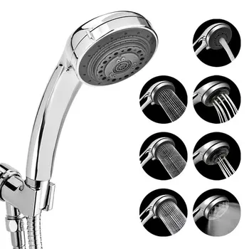 

New Single Bath Shower Head 7 Sprays Hand Held High-Pressure Bathroom Set Household Bathroom Supplies